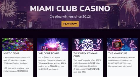  miami club casino promotions